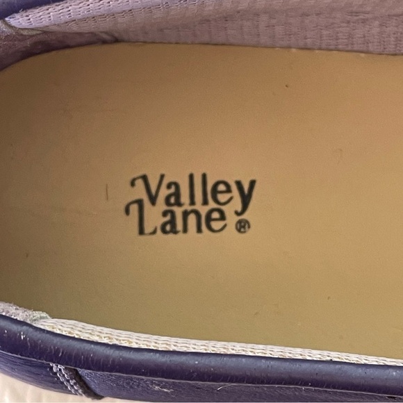 Valley Lane Gertrude Purple Leather Loafers Flats 9 1/2 - Picture 11 of 11